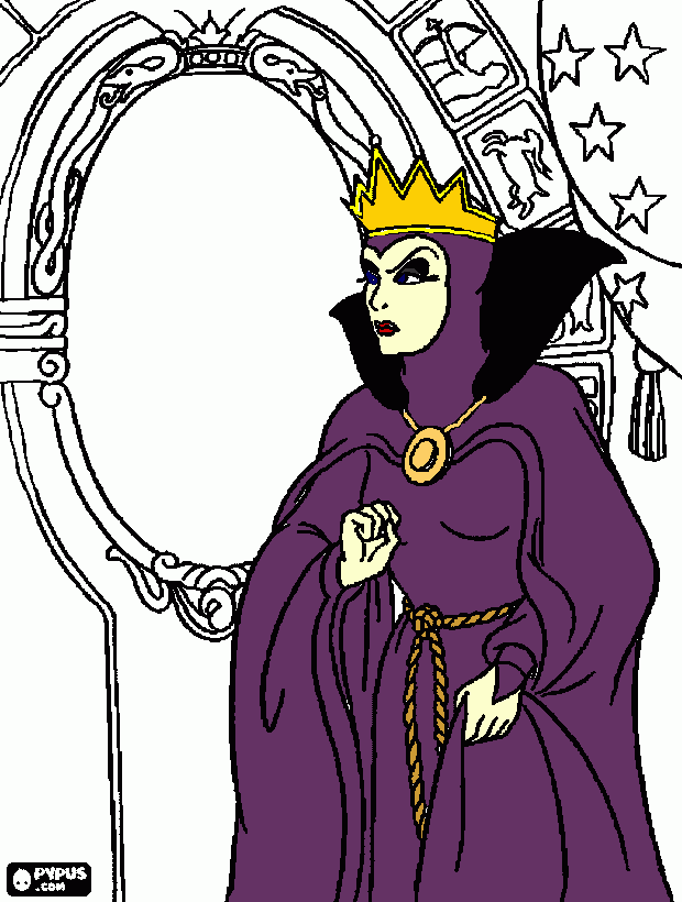 snow whites stepmother coloring page