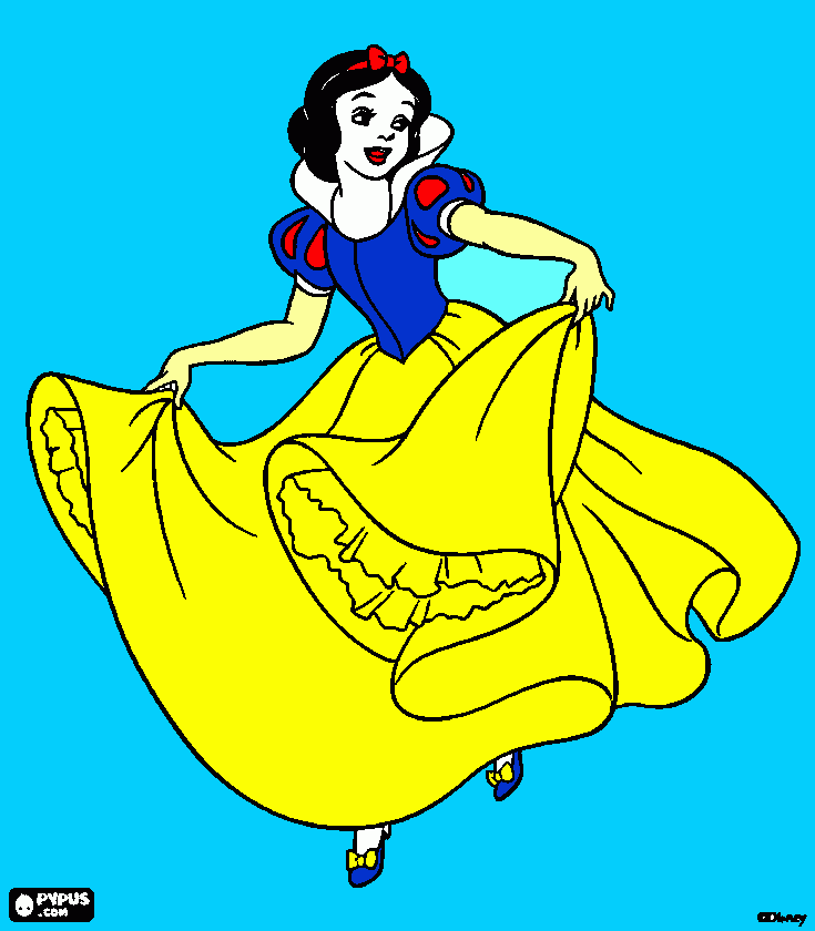 snow wihte coloring page