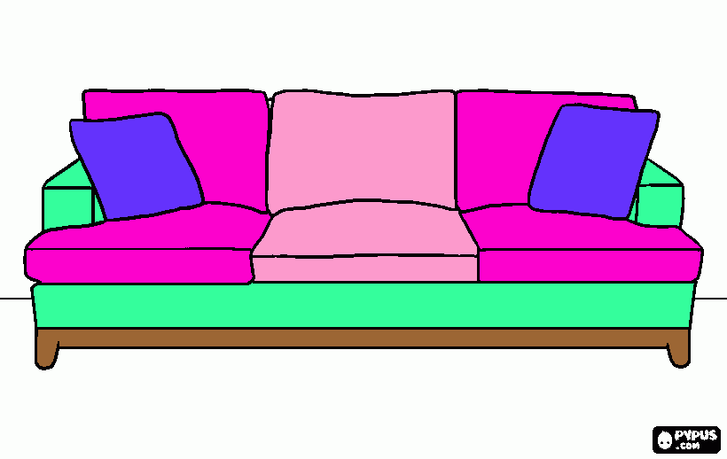 sofa coloring page