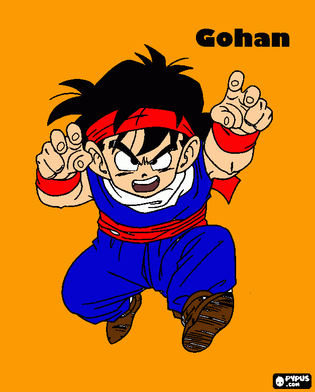 son gohan coloring page