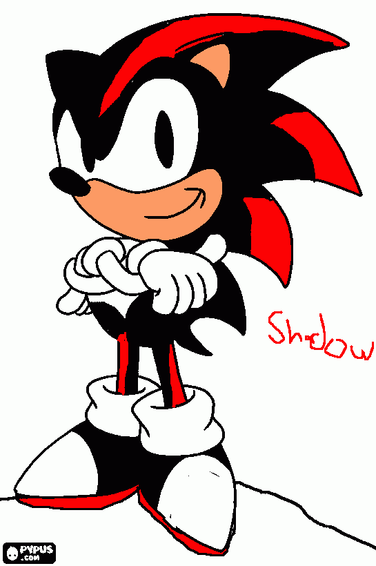 sonic / shadow coloring page