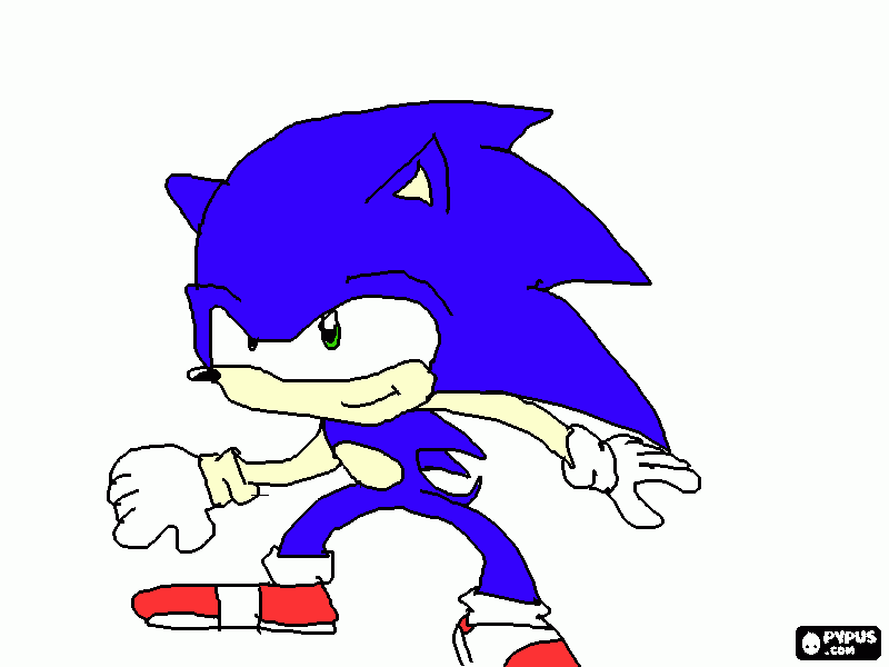 sonic 22 birthday coloring page