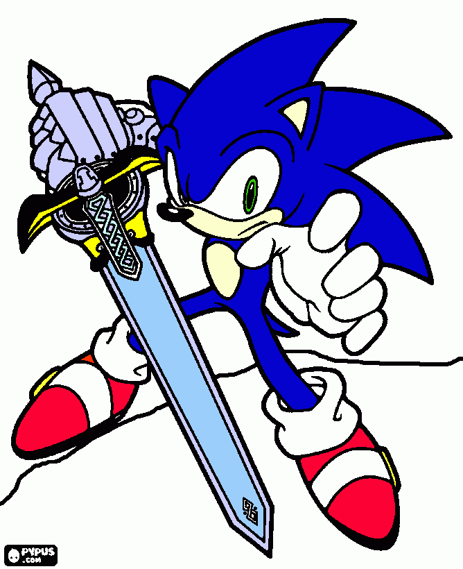 sonic and the black knight coloring page