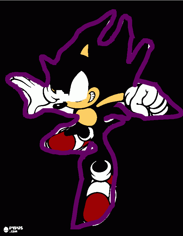 sonic but evil coloring page