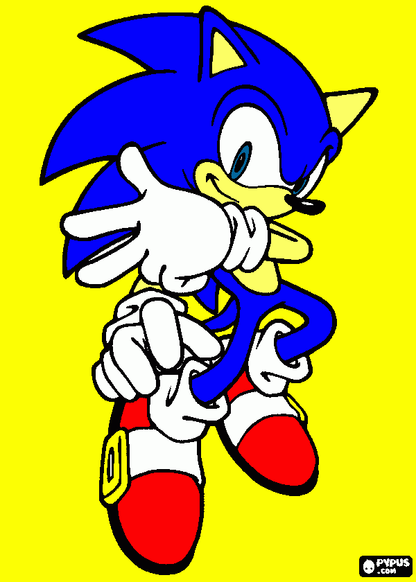 Sonic Color Page coloring page