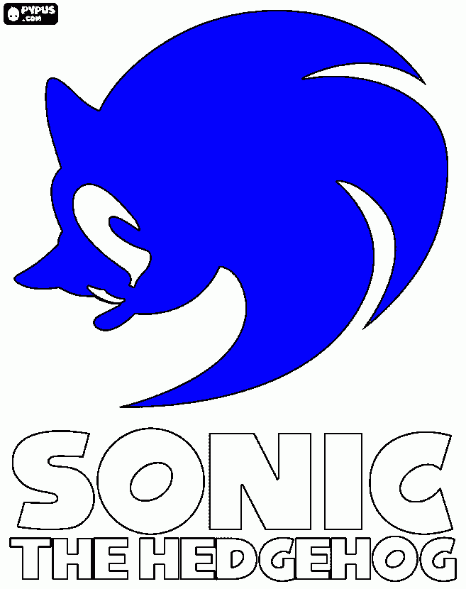 sonic head coloring page