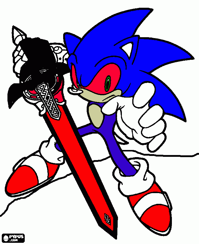 Sonic Knight coloring page