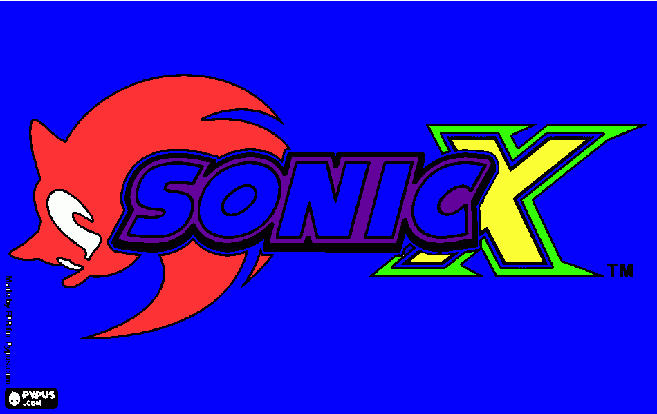 Sonic name coloring page