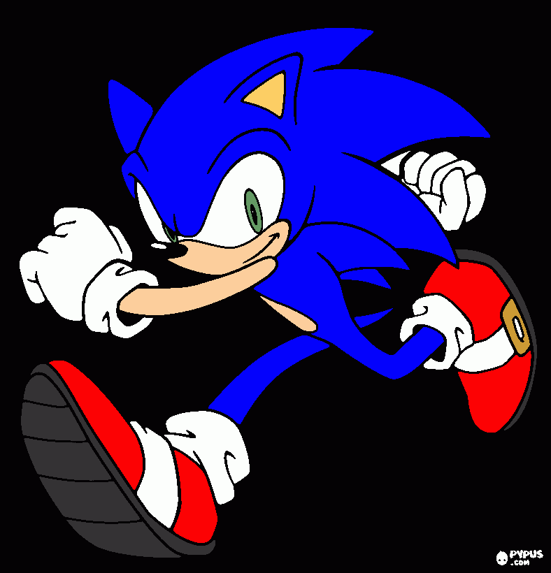 sonic picture coloring page