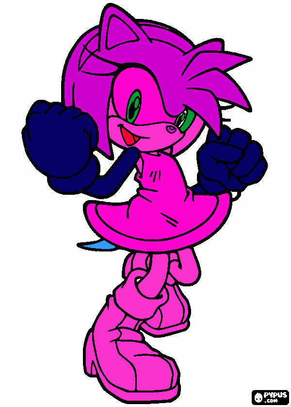sonic purple coloring page