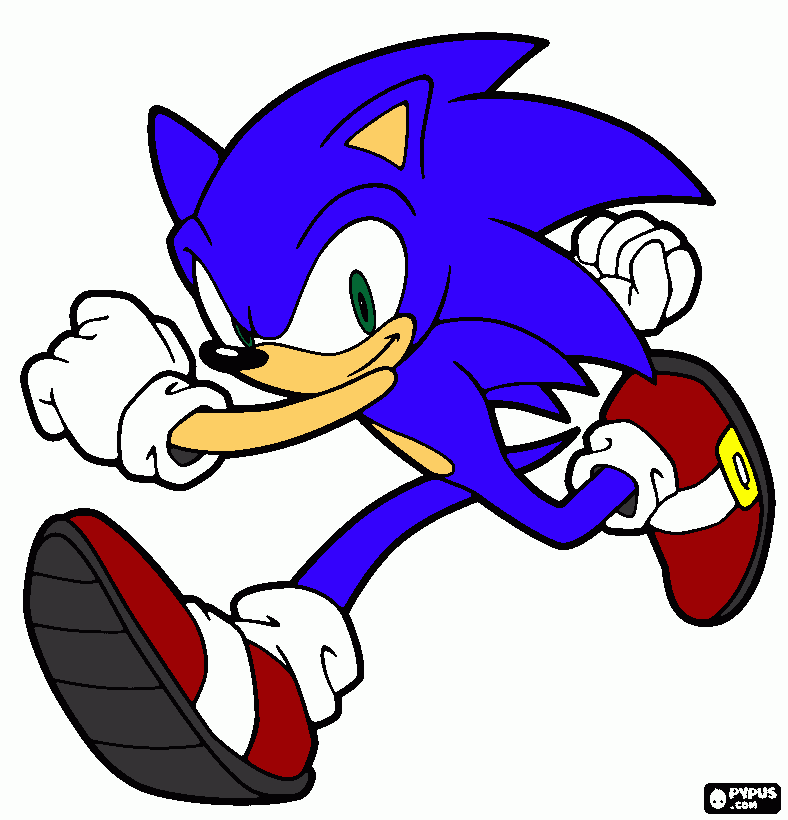 sonic the hedgehog coloring page
