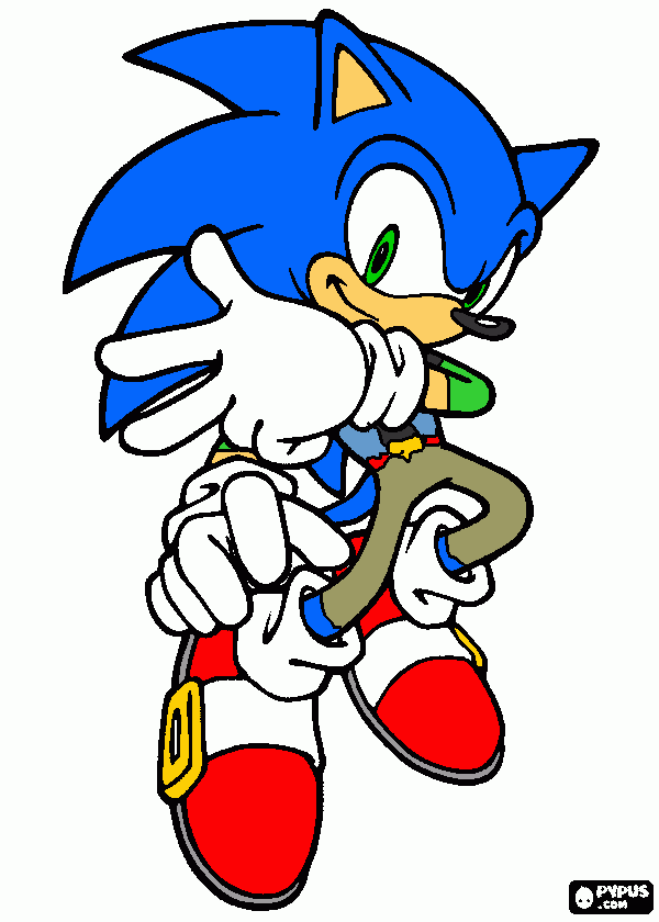 Sonic: The Hero of Sunset City coloring page