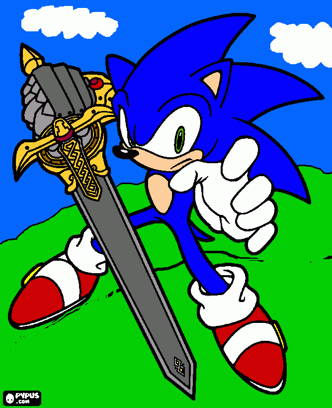Sonic:Black Knight coloring page