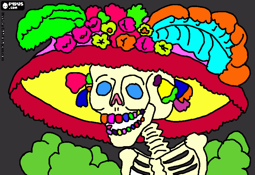 Spanish class art project coloring page
