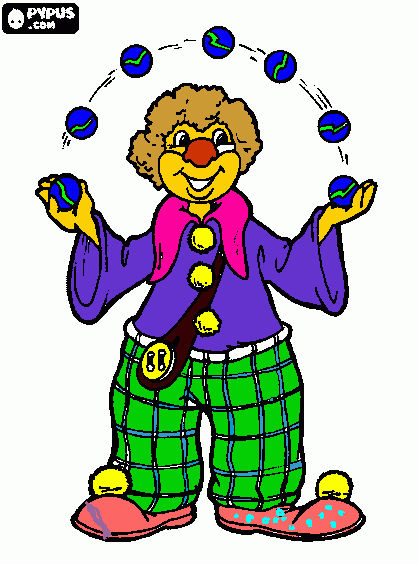 Spanish Clown coloring page