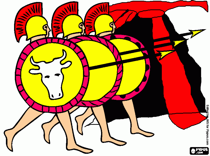 spartans at war coloring page