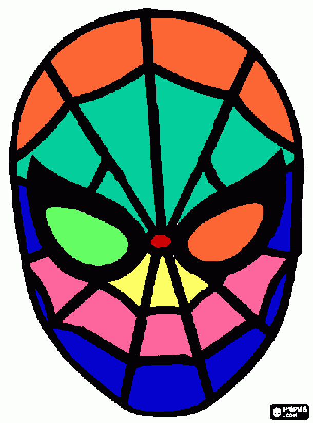 spider cock coloring page