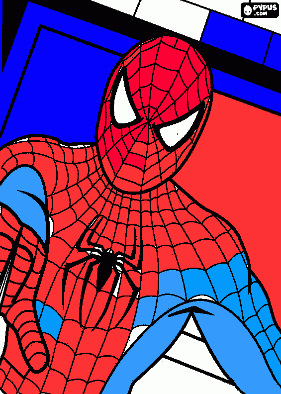 spidey coloring page