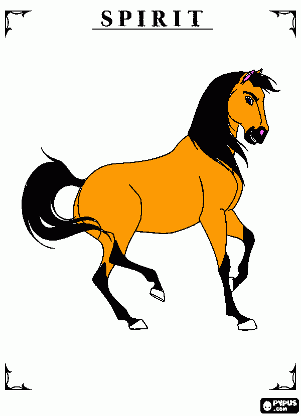 spirit stallion of the cimarron coloring page