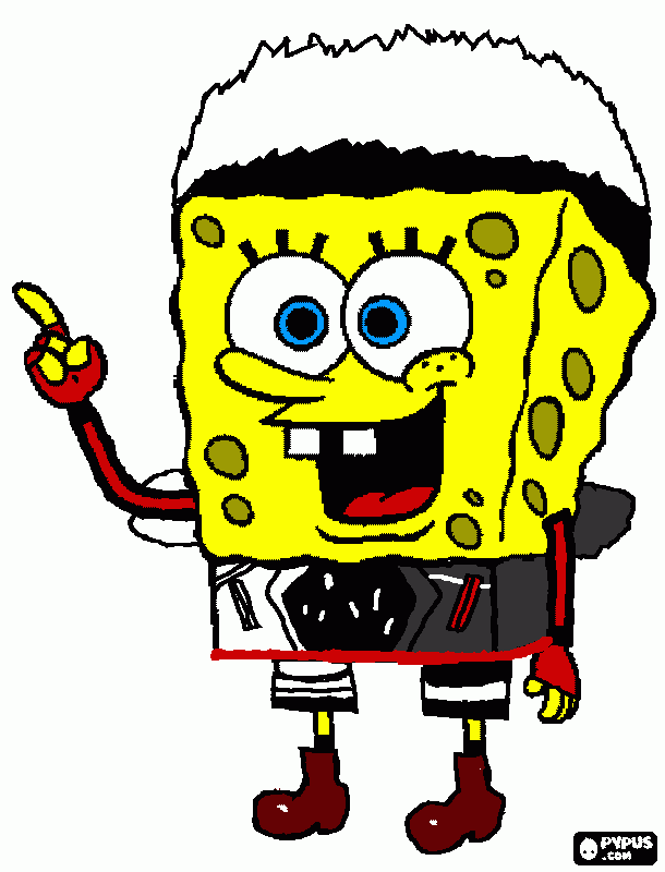 Spongebob as Carlos from Descendants coloring page