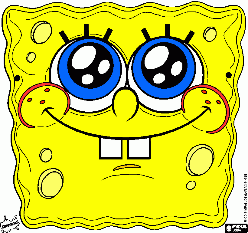 spongey coloring page