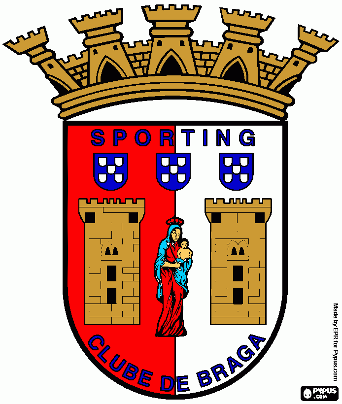 sporting clube de braga coloring page