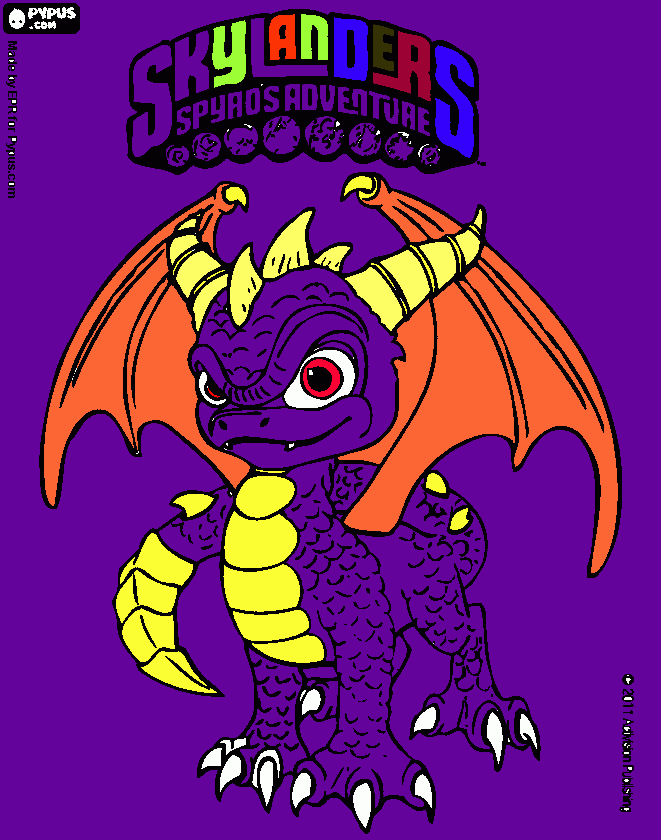 Spyro the Dragon coloring page