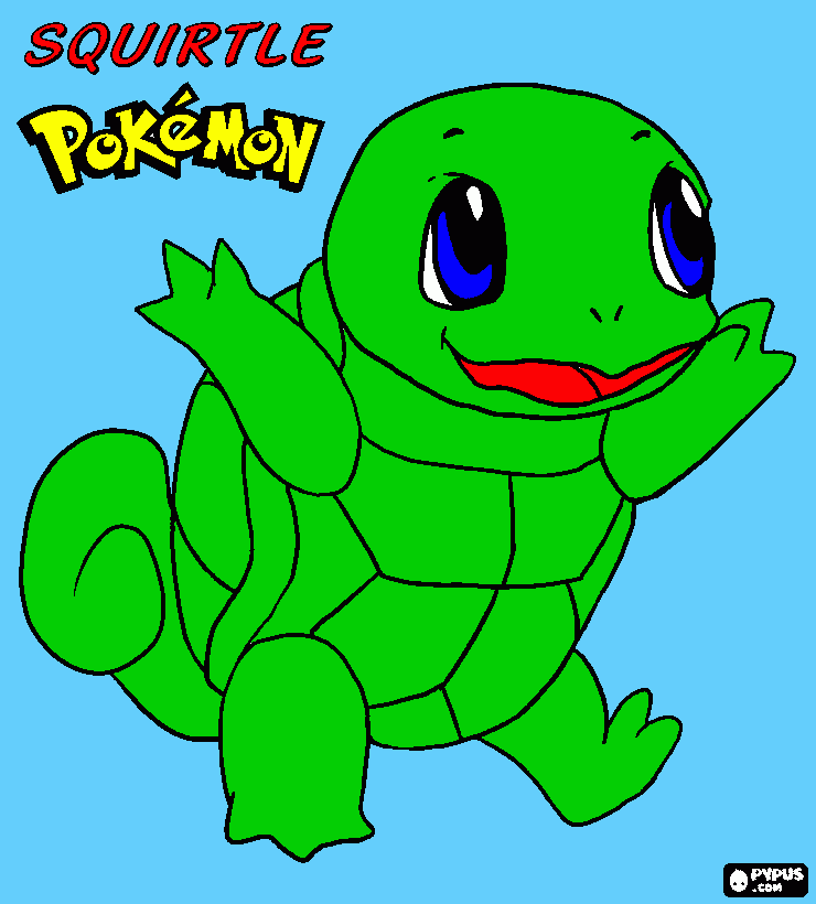 squirtle from pokemon. coloring page