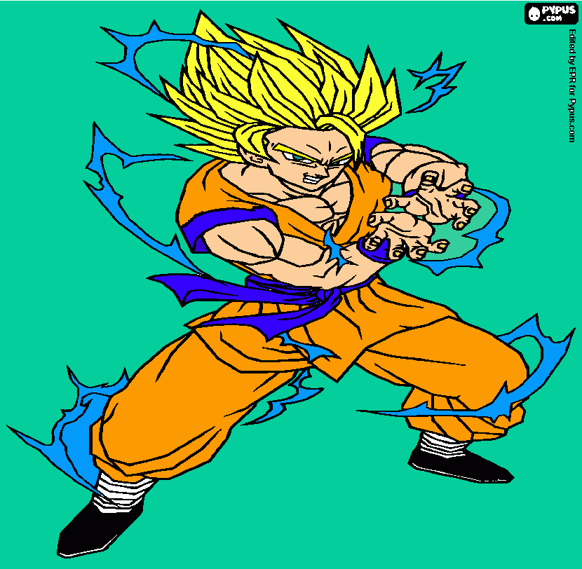 SS2 Goku coloring page