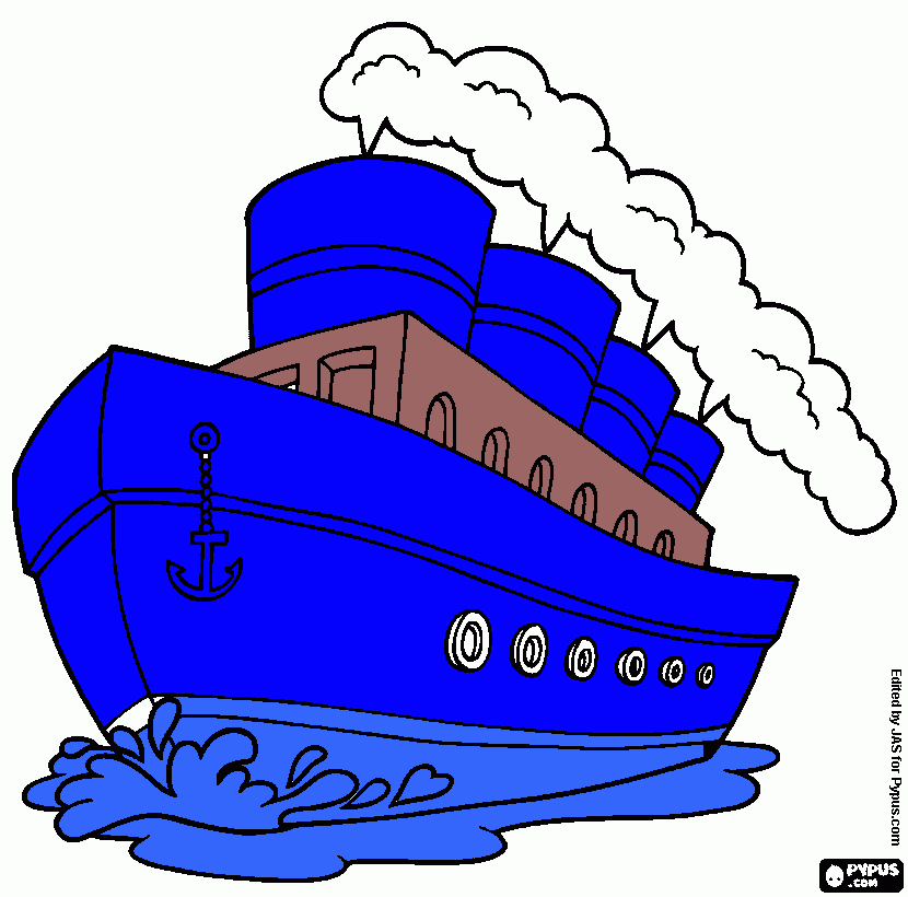 steamboat coloring page