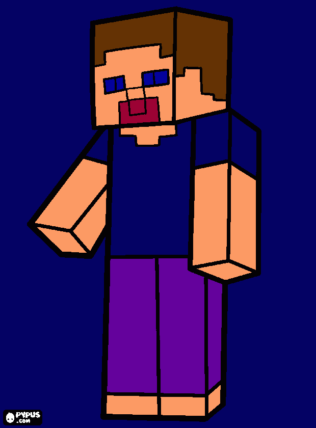 Steve Minecraft coloring page
