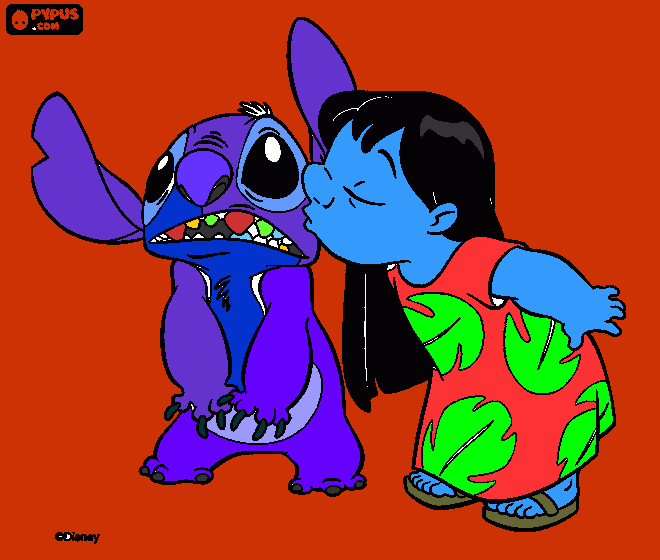 Stich coloring page