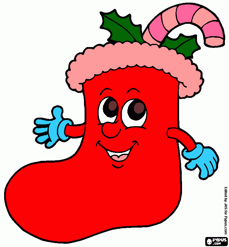stocking picture coloring page