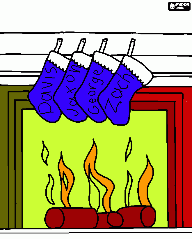 stocking coloring page