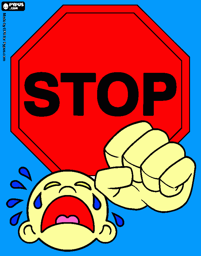 stop sign coloring page
