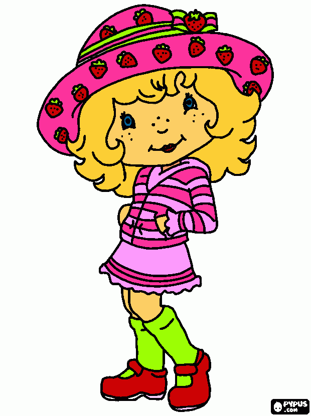 Strawberry shortcake picture for baby list coloring page