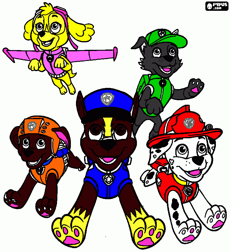 Stupid Paw Patrol coloring page