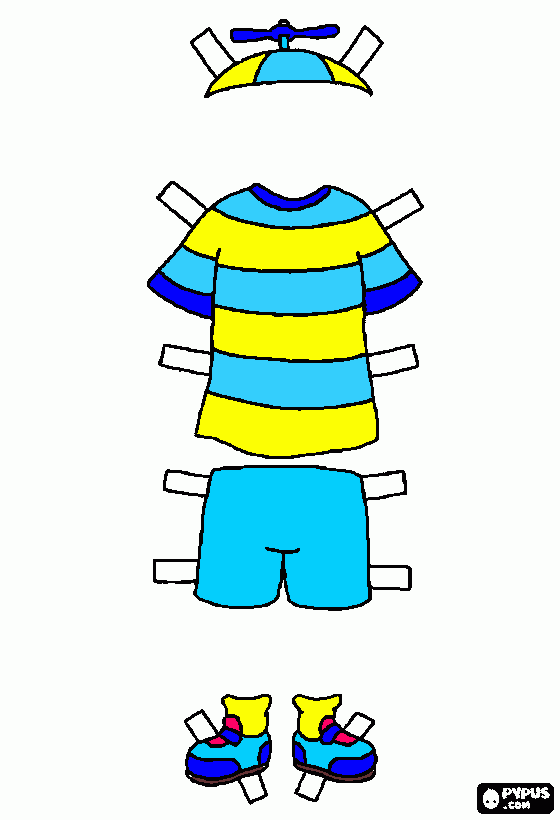 Summer Clothes coloring page