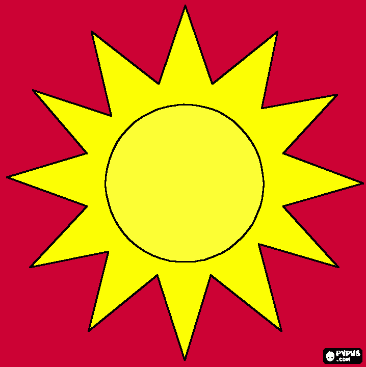 Sunny coloring page