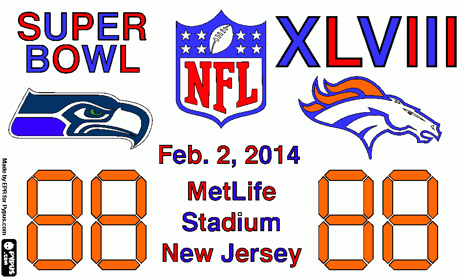 super bowl 48 coloring page