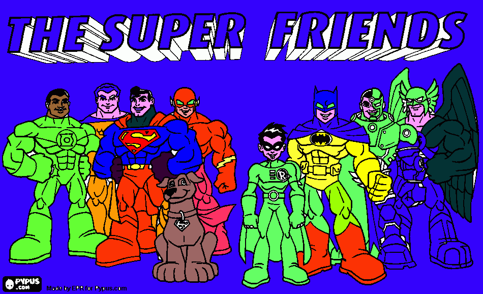Super Friends coloring page