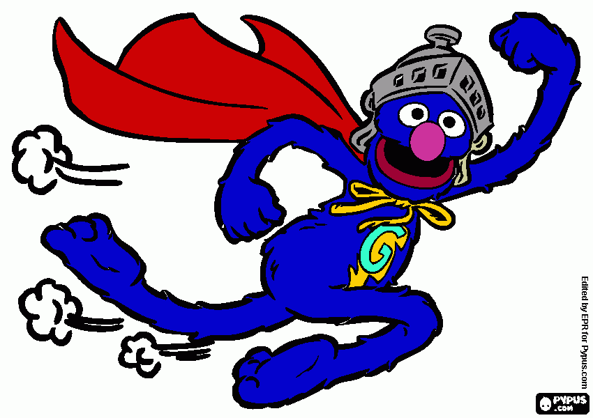 Super Grover coloring page