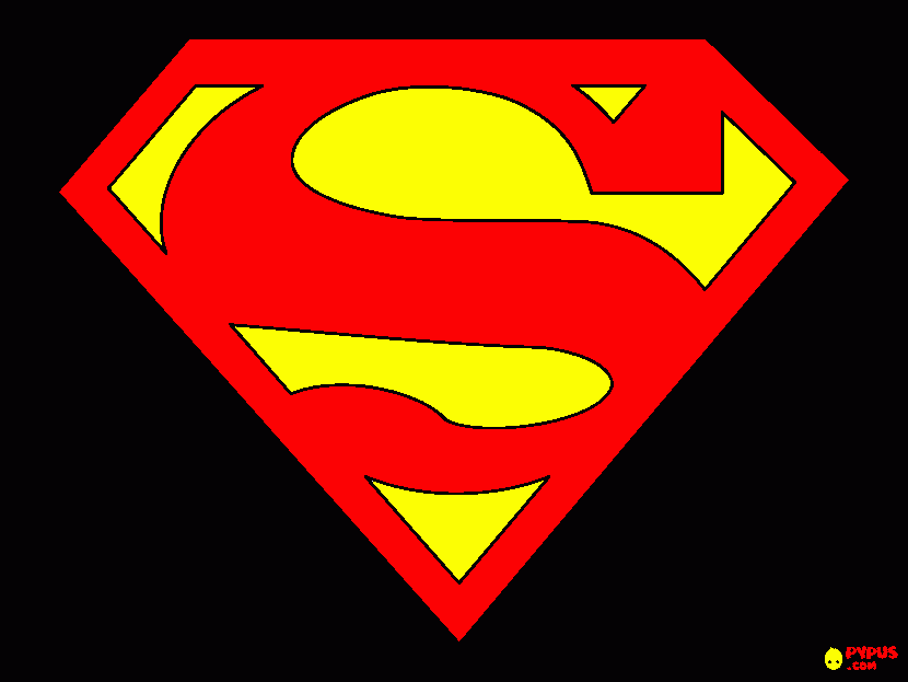 super man sign coloring page