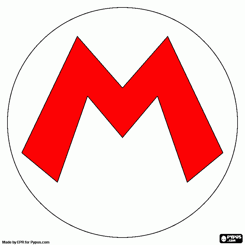 Super Mario Logo coloring page