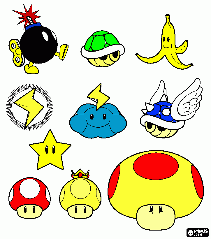 super mario power ups coloring pagee by me coloring page