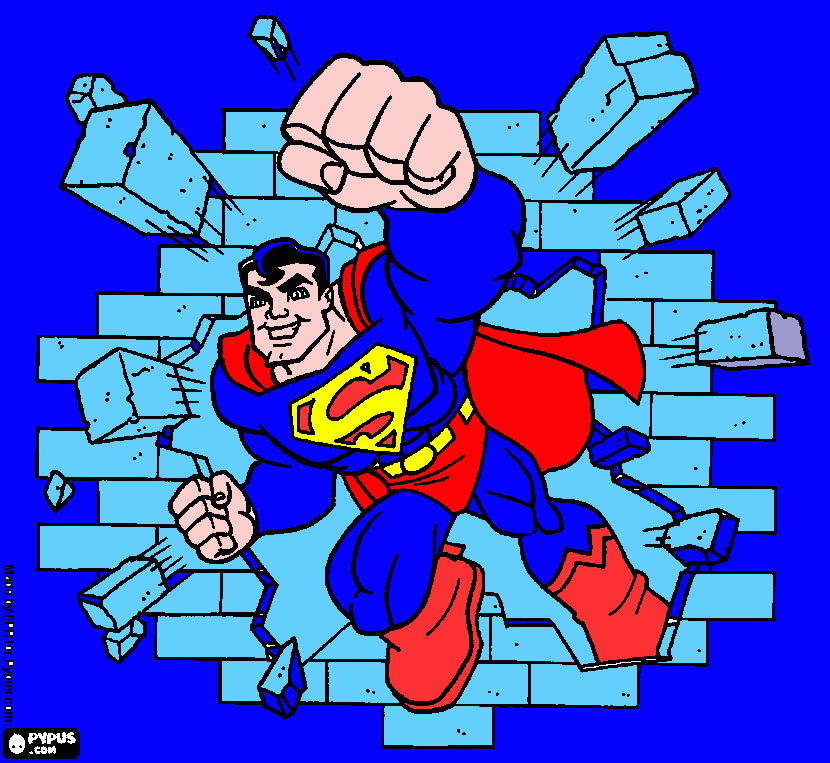 Superman drawing coloring page