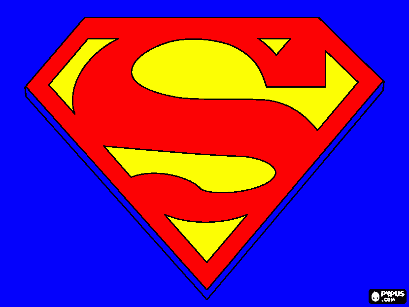 superman simble coloring page
