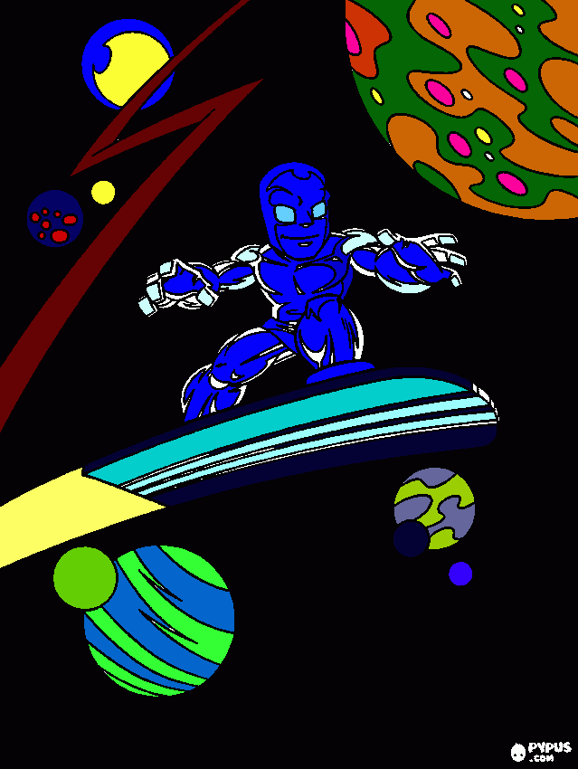Surf's Up Space coloring page