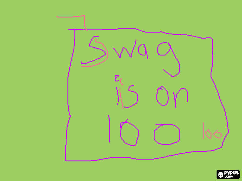 swag is on 100 coloring page