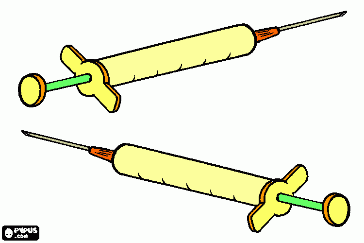Syringe coloring page